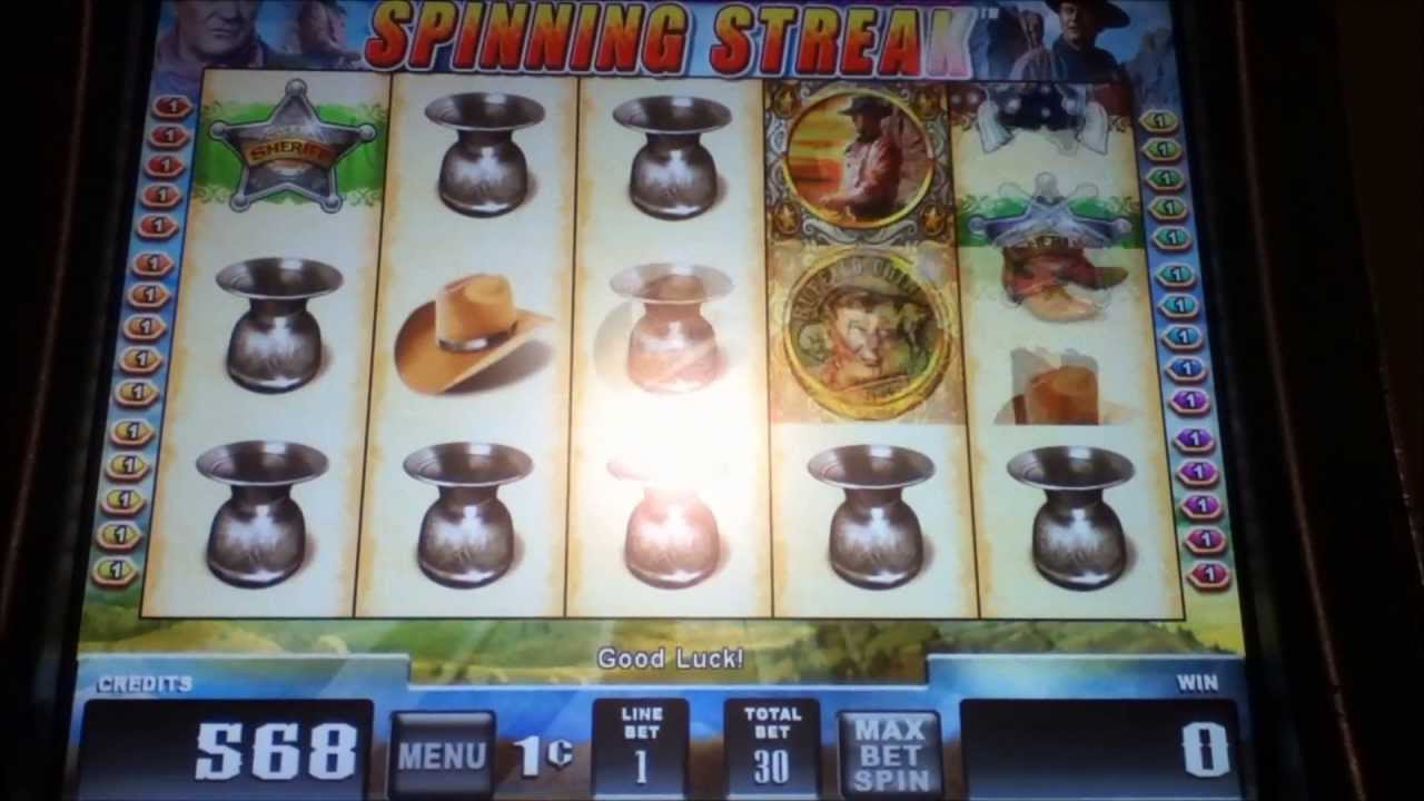 Play john wayne spinning streak slot machine